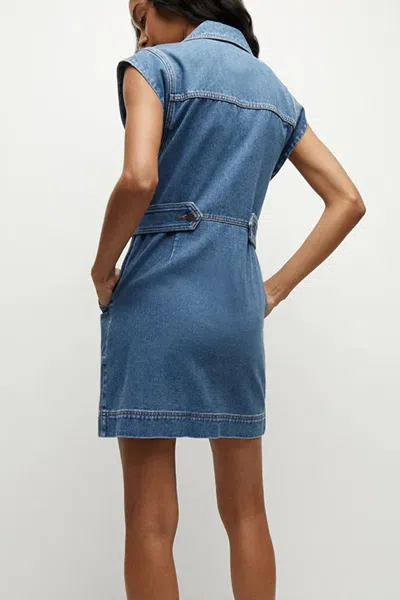 Shop Veronica Beard Jax Denim Shirtdress In Light Cornflower