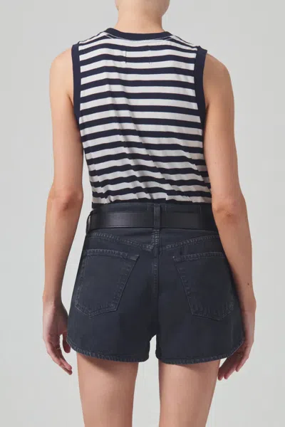 Citizen Of Humanity Jessie Modern Muscle Tee In Eclipse Stripe