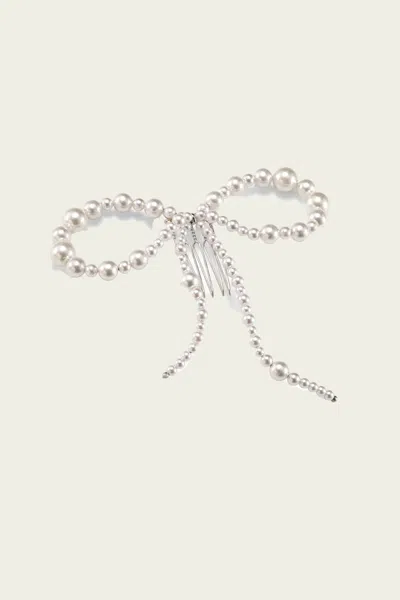 Lelet Josephine Pearl Bow In Pearl