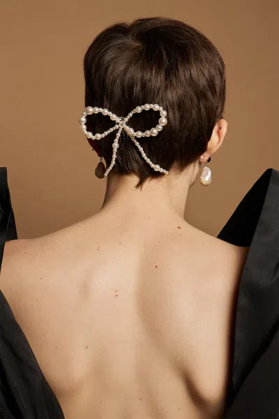 Lelet Josephine Pearl Bow In Pearl