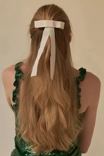 Lelet Kate Grosgrain Bow In Cream