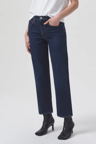 Agolde Kye Mid-rise Straight Crop Jean In Song