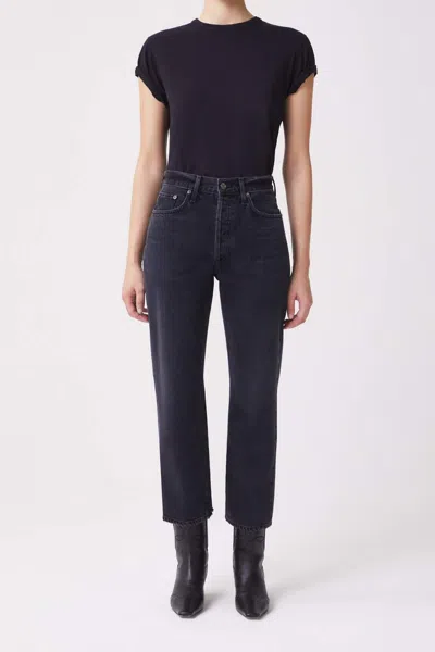 Agolde Lana Crop Mid Rise Vintage Straight Jean In Rhyme