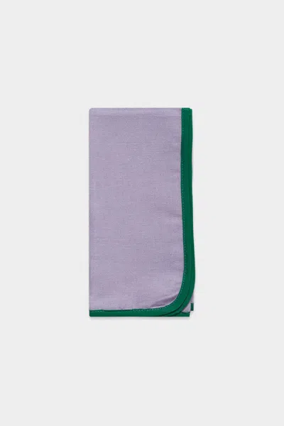 La Doublej Housewives Large Napkin Set Of 2 In Rainbow Lilac