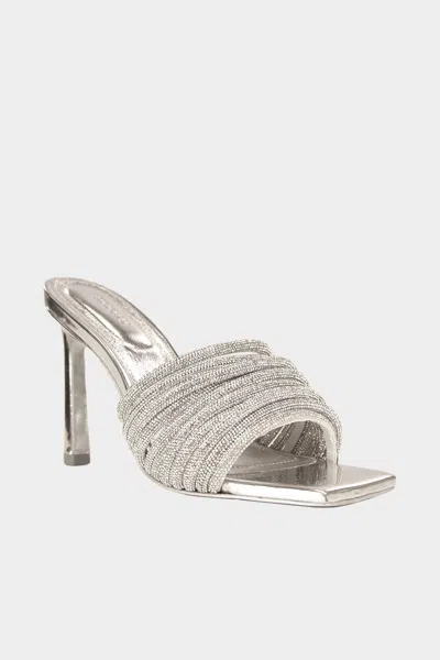Simkhai Lena Metallic Crystal Mule In Silver