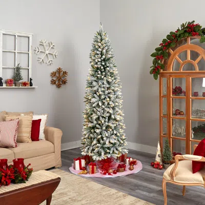Homplanti 8' Slim Montreal Xmas Tree With 1348 Tips And 400 Lights