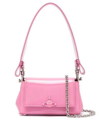 Shop Vivienne Westwood Bags.. In Pink Enamel Orb