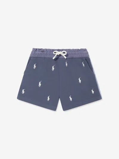 Polo Ralph Lauren Ralph Lauren Girls Logo Shorts In Blue