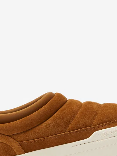 Moon Boot Kids Park Soft Suede Shoes In Brown