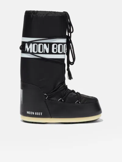 Moon Boot Knee Boots In Black