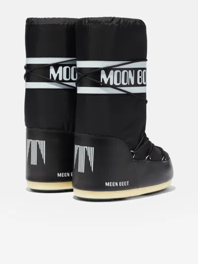 Moon Boot Knee Boots In Black