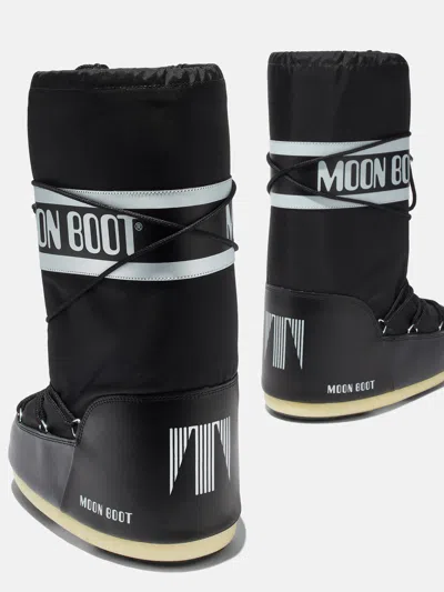 Moon Boot Knee Boots In Black
