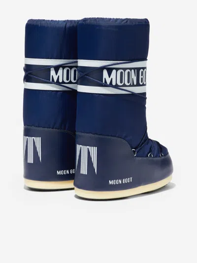 Moon Boot Boys Icon Boots In Blue