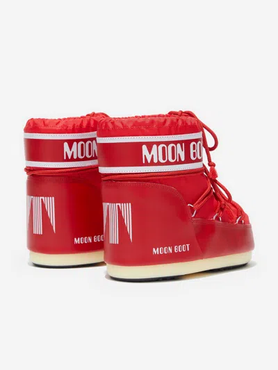 Moon Boot Girls Icon Low Boots In Red