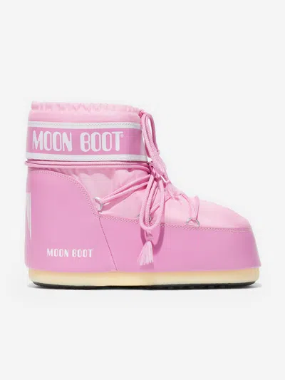 Moon Boot Girls Icon Low Boots In Pink