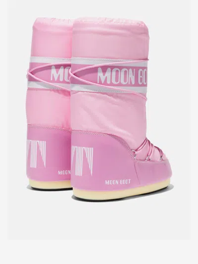 Moon Boot Girls Icon Boots In Pink