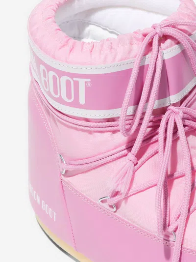 Moon Boot Girls Icon Low Boots In Pink