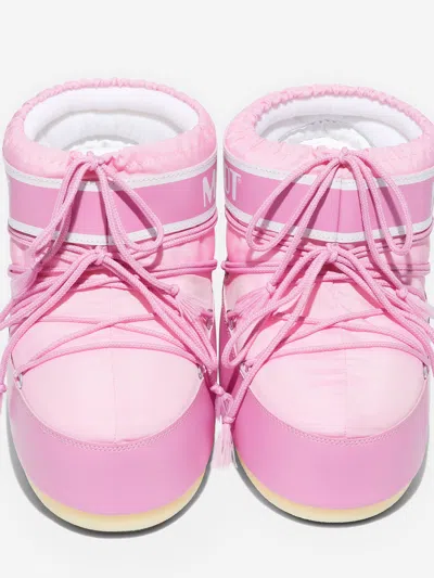 Moon Boot Girls Icon Low Boots In Pink