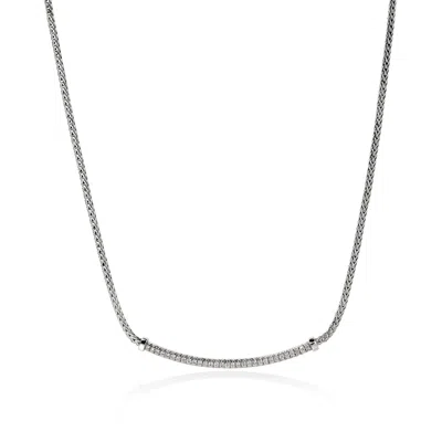 John Hardy Jh Essential Diamond Necklace In Silver
