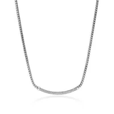 John Hardy Jh Essential Diamond Necklace In Sterling Silver
