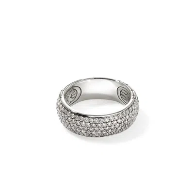John Hardy Sterling Silver Jh Essentials Pave Diamond Band Ring, 1.07 Ct. T. W. In Sterling Silver