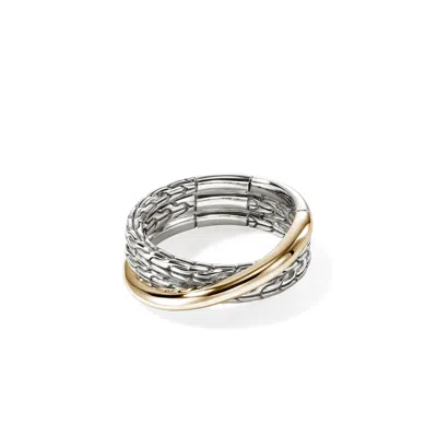 John Hardy Jh Essential Crossover Ring In Sterling Silver
