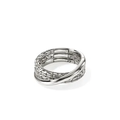John Hardy Jh Essentials Sterling Silver Crossover Ring In Sterling Silver