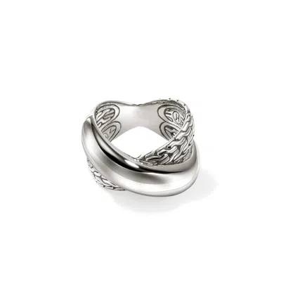 John Hardy Jh Essential Crossover Ring In Sterling Silver