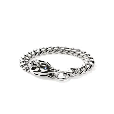 John Hardy Sterling Silver Naga Sapphire Bracelet In Silber