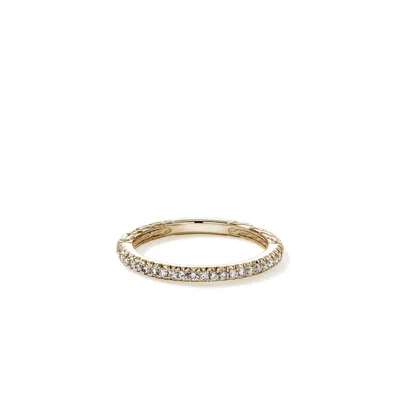 John Hardy 14kt Yellow Gold Jh Essential Diamond Band Ring In Gold