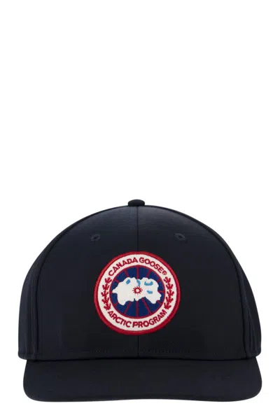 Canada Goose Blue Logo Patch Baseball Cap In Blue