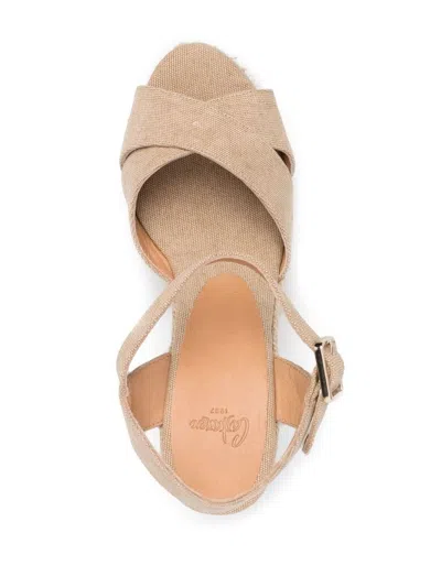 Shop Castaã±er Castañer Blaudell Raffia Wedge Espadrilles In Beige