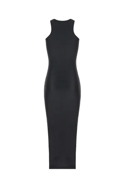 Coperni Embellished Satin-jersey Midi Dress In Black