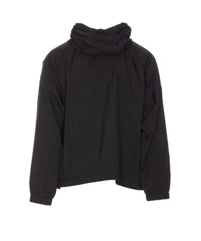 Dolce & Gabbana Logo Plaque Drawstring Hooded Jacket In Black