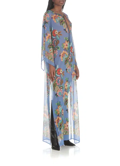 Shop Etro Printed Cover-up Tunic In Clear Blue