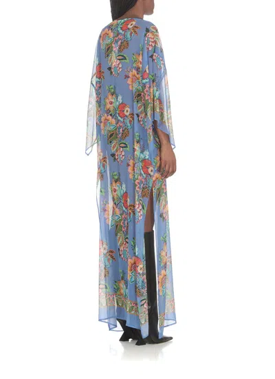 Shop Etro Printed Cover-up Tunic In Clear Blue