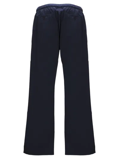 Palm Angels Logo Drawstring Track Pants In Blue