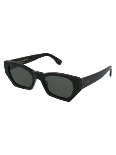 Shop Retrosuperfuture Sunglasses In Black Faded