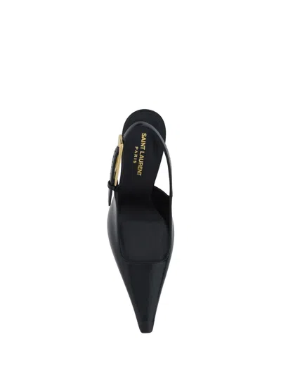 Shop Saint Laurent With Heel In Black