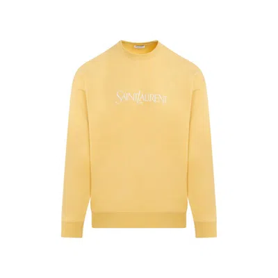 Shop Saint Laurent Sweatshirt In Yellow