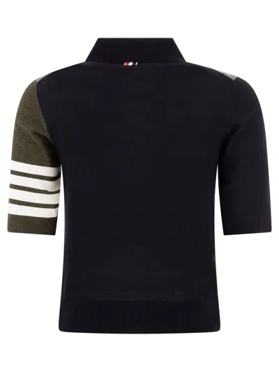 Thom Browne Gray Funmix 4-bar Polo In Grey