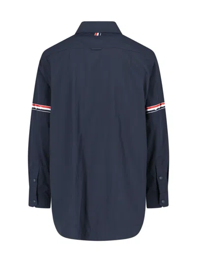 Shop Thom Browne Jackets In Blue