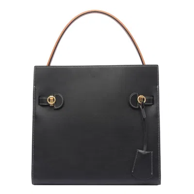 Shop Tory Burch 'lee Radziwill' Handbag In Black