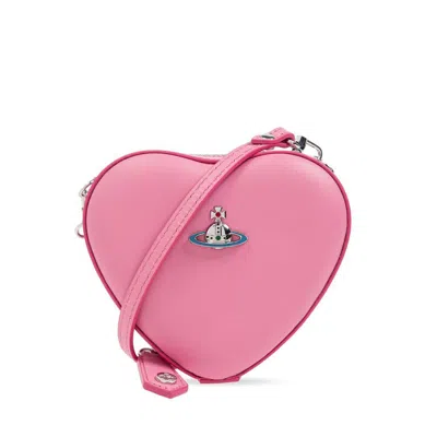 Shop Vivienne Westwood Mini Heart Crossbody In Pink