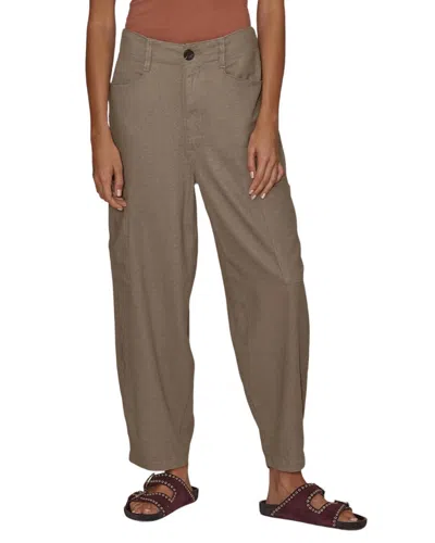 Le Jean Linen Goldie Balloon Cargo Pant In Camel In Brown