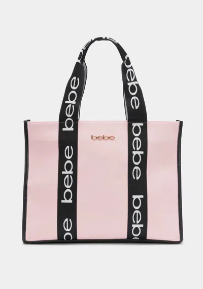 Bebe Hana Canvas Tote In Blush