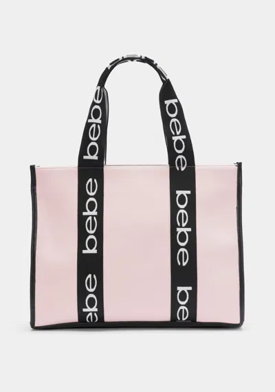 Bebe Hana Canvas Tote In Blush