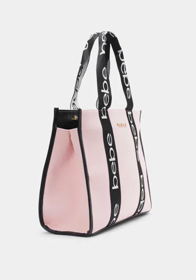 Bebe Hana Canvas Tote In Blush