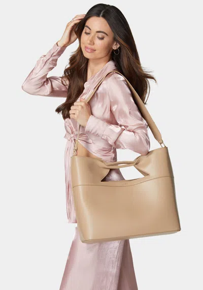 Bebe Ali Tote In Light Taupe