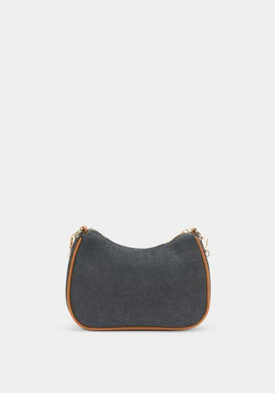 Bebe Rian Denim Crossbody In Dark Denim